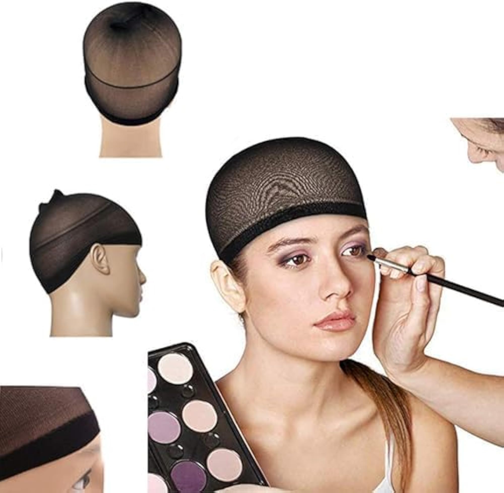 Stretchable Full Head Liner Weaving Black Hair Mesh Net Cap